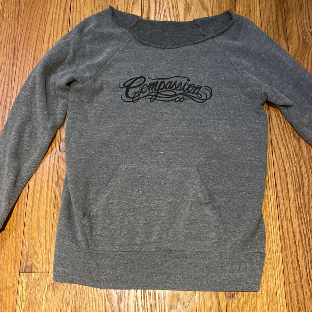 Women’s gray Compassion vintage sweatshirt, Size Medium